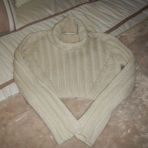 JOA LOS ANGELES Turtleneck Cream Sweater